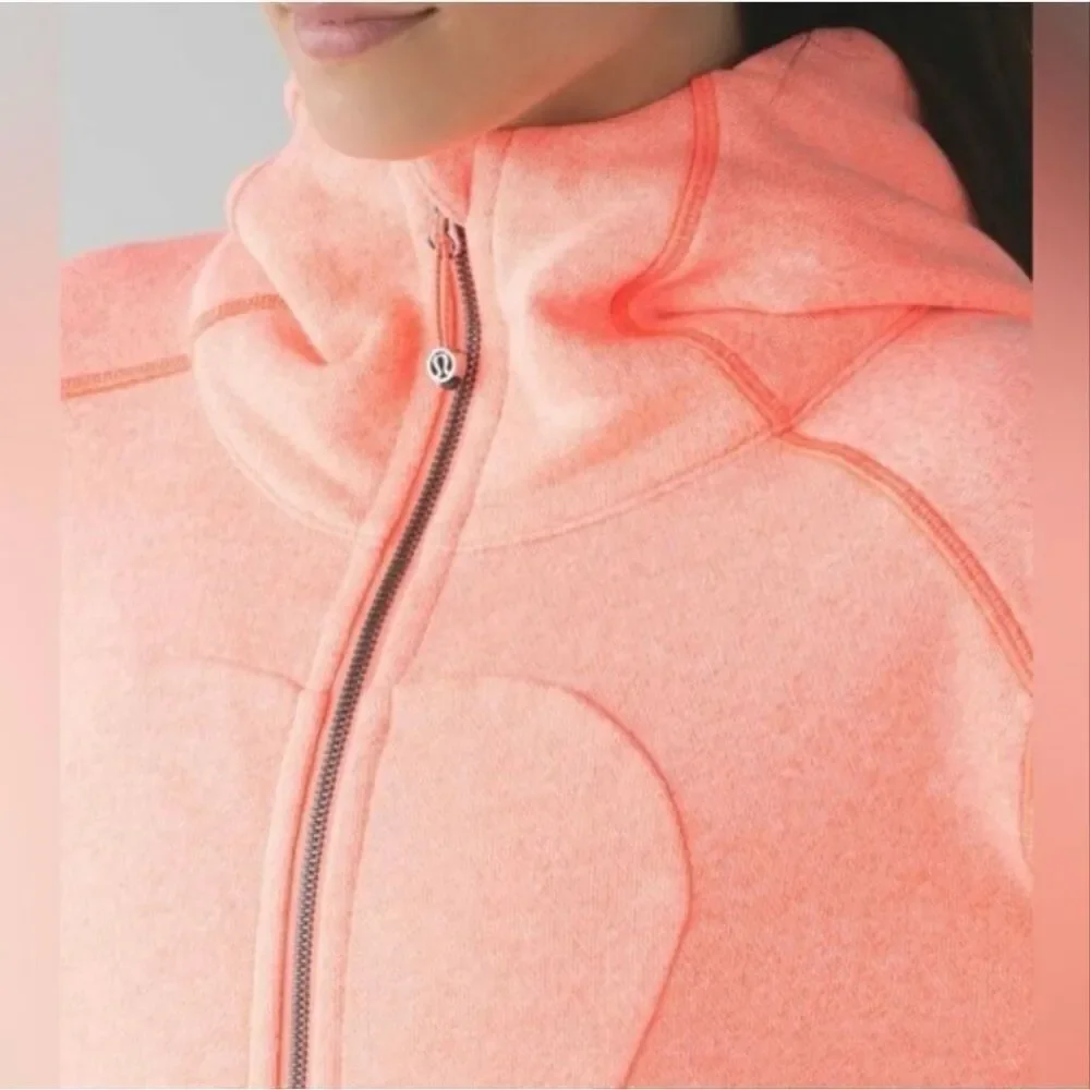 LULULEMON | bright coral scuba hoodie size 8